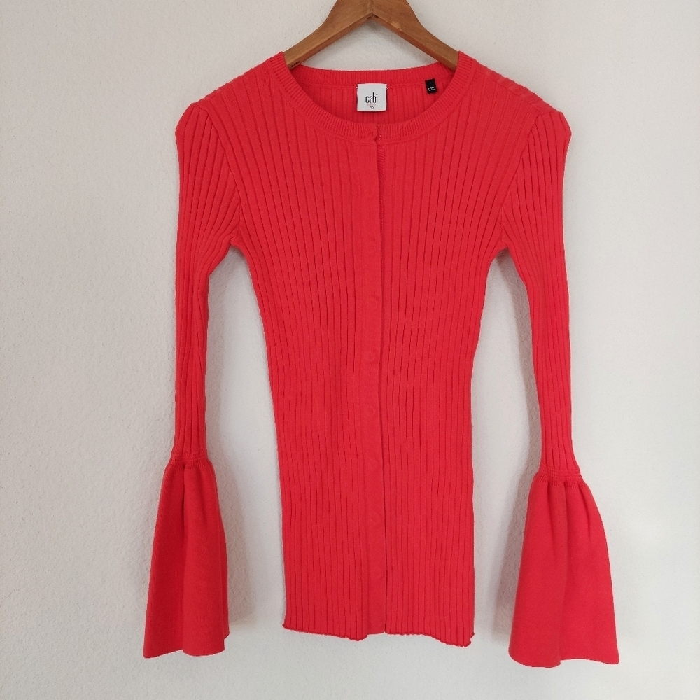CAbi Trumpet Bell Sleeve‎ Cardigan  Sweater Size XS